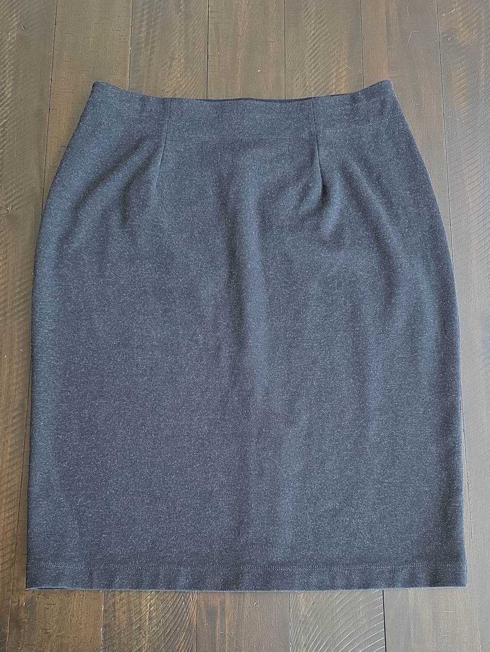 NEW Eileen Fisher Classic Gray Melange Pencil Skirt Viscose Blend M